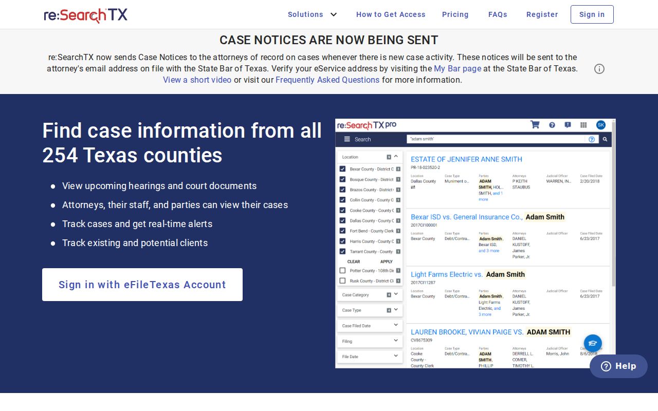 Cooke County warrant check, Texas court-record search interface
