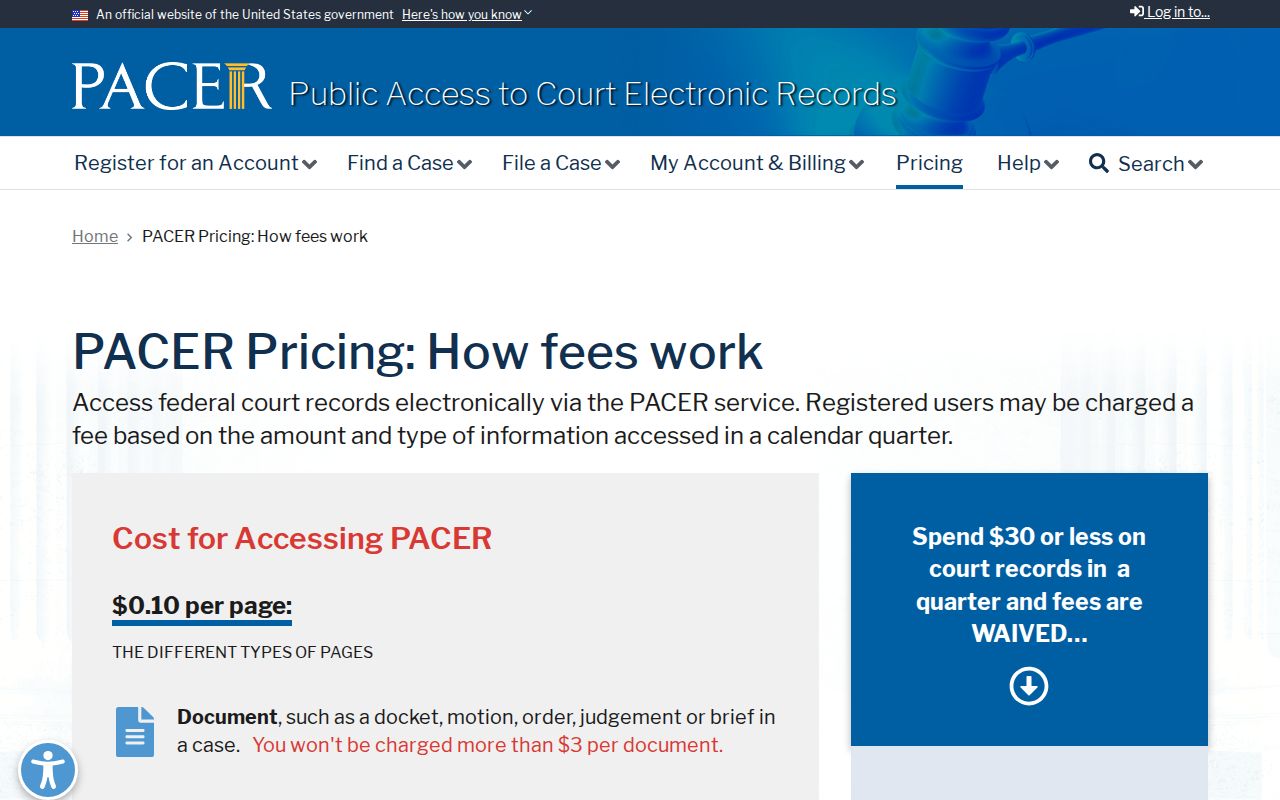 Cooke County arrest warrant records, PACER federal docket fee rules